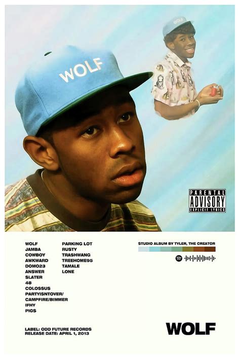 wolf poster tyler|Tyler the Creator Wolf Poster